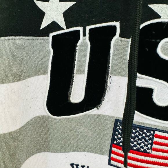 Stars and Stripes USA American Flag Washington DC Hoodie Sweatshirt Sz Medium - Picture 4 of 7